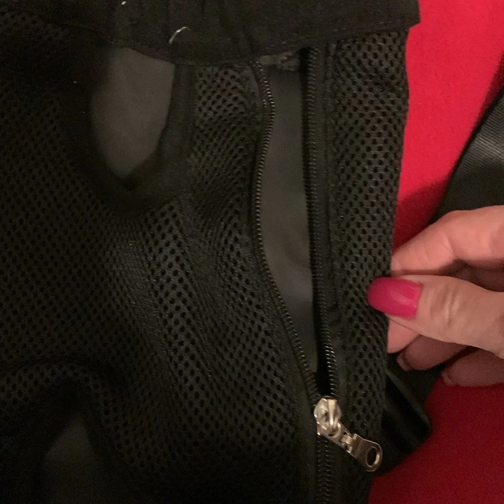 Pawaboo Black Pet Carrier with Side Zippers and Adjustable Straps
